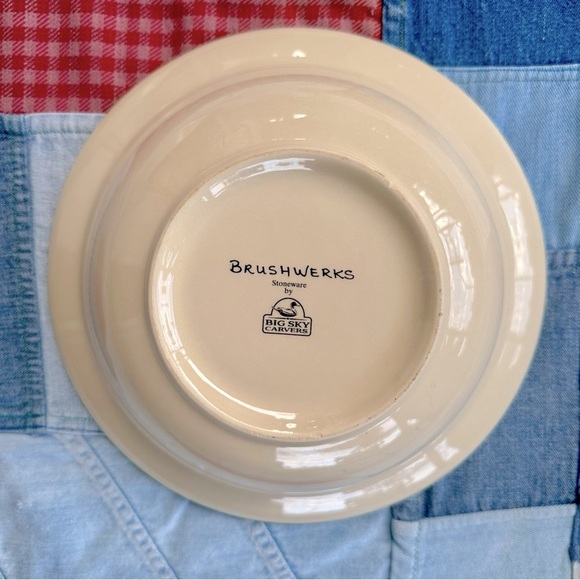 2 Brushwerks Big Sky Carvers BEAR Stoneware Bowls 9.5” Cabincore - Picture 7 of 12